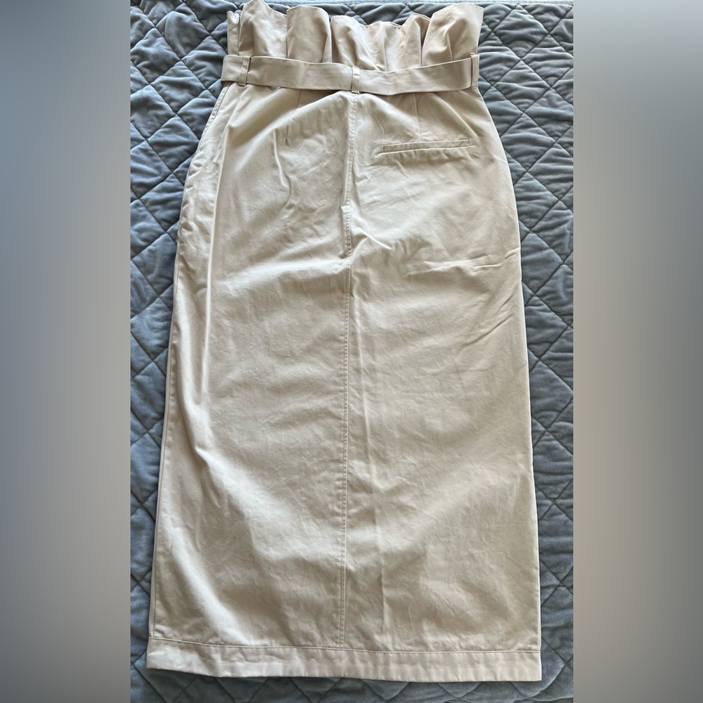 ZARA paperbag gabardine skirt L - Picture 6 of 12